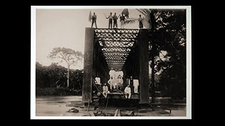 Inkissi bridge, J H Biermans (center) Matadi-Léopoldville Railway 1890-1898, Independent State of Congo