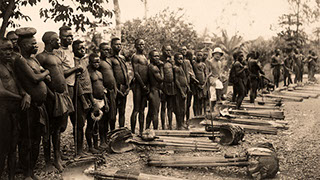 Workers and porters, Matadi-Léopoldville Railway 1890-1898 Independent State of Congo